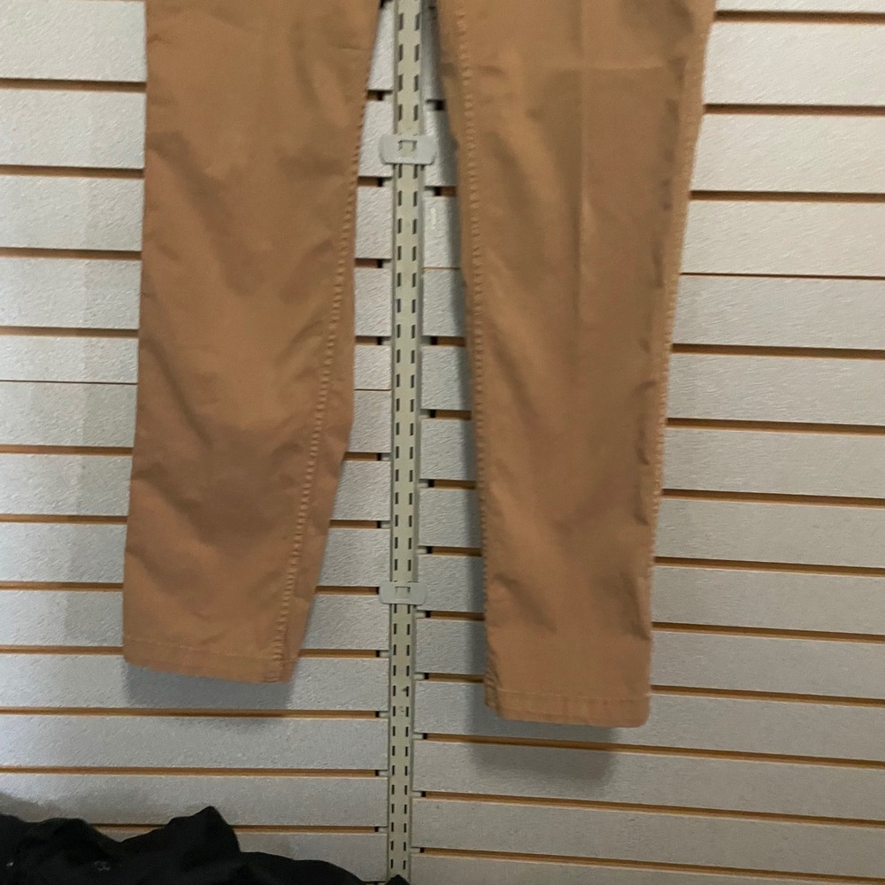 George Mens Slim Straight Twill Chinos Khakis Pants Trailblazer Brown 36x34 - Picture 2 of 6